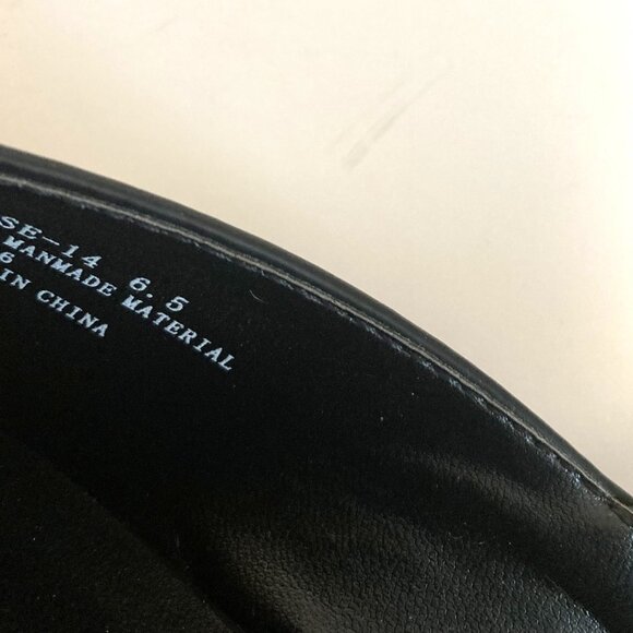 Bamboo Sling Back Black Flat Pointed Toe Shoes size 6.5 - Picture 8 of 9